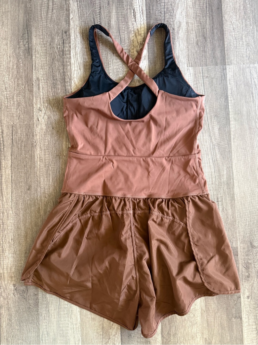 Wenlia Romper Brown Wenlia Workout Romper Onesie with Padded Bra Size Small - Picture 7 of 11